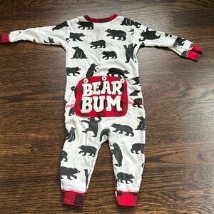 Black Bear Footed Pajamas 6M
